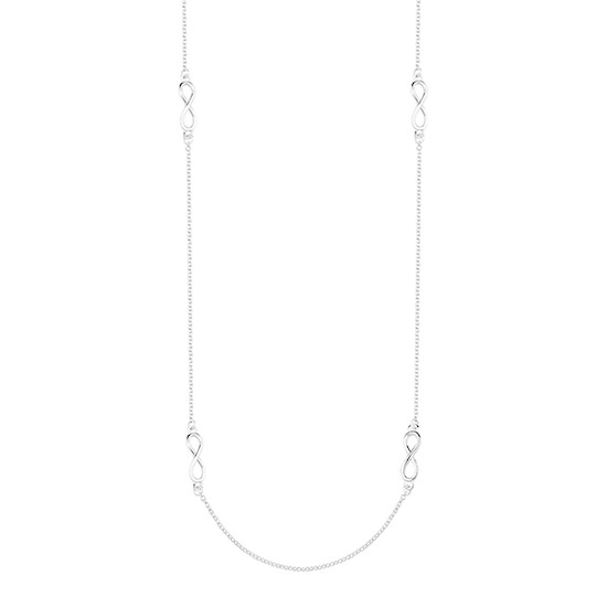 Zilveren ketting infinity