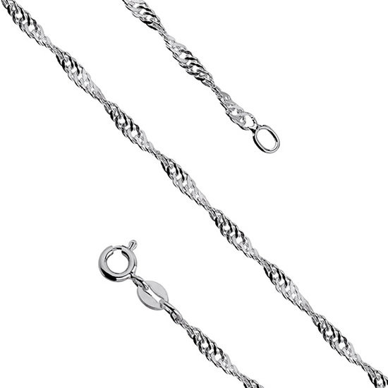 Zilveren singapore schakel armband