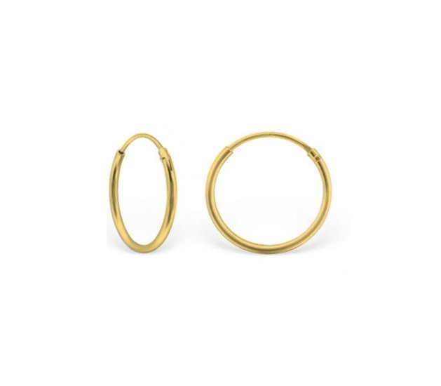Oorringen goldplated 14,5 mm