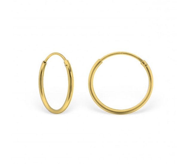 Oorringen goldplated 17,5 mm