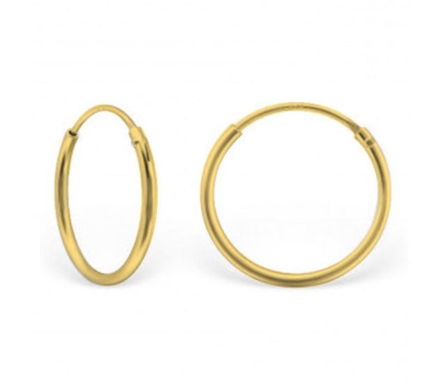 Oorringen goldplated 22 mm
