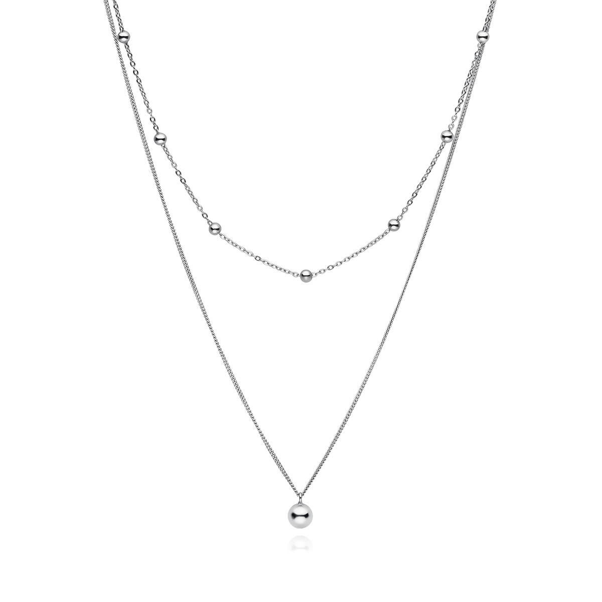 Dubbele ketting met balletjes