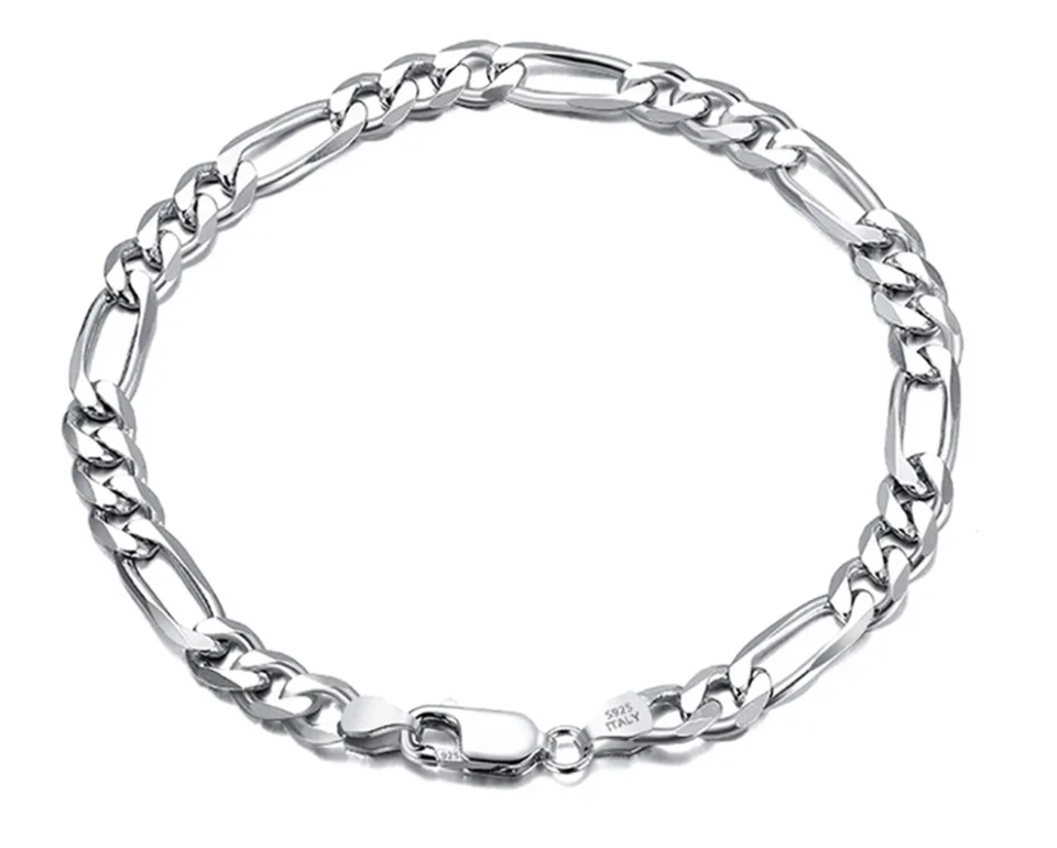 Zilveren figaro schakelarmband 3,3 mm