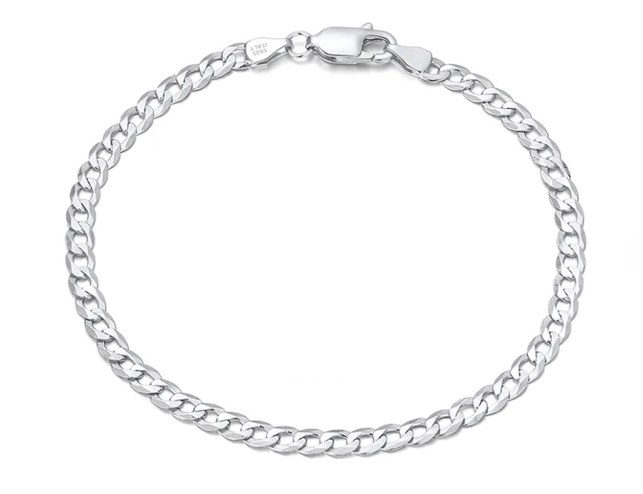 Zilveren cubaanse schakelarmband 3 mm