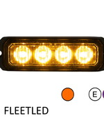 Fleetled Flitser compact 4 Led  12-24 Volt Amber