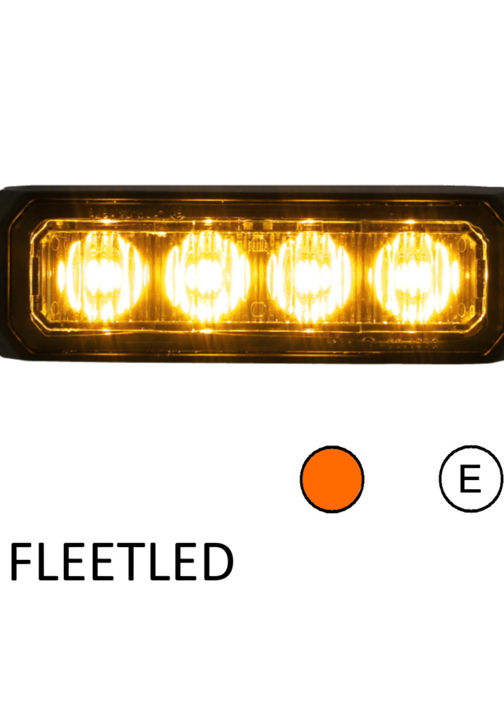 Fleetled Flitser Compact Amber 4 Led compact 12-24 V