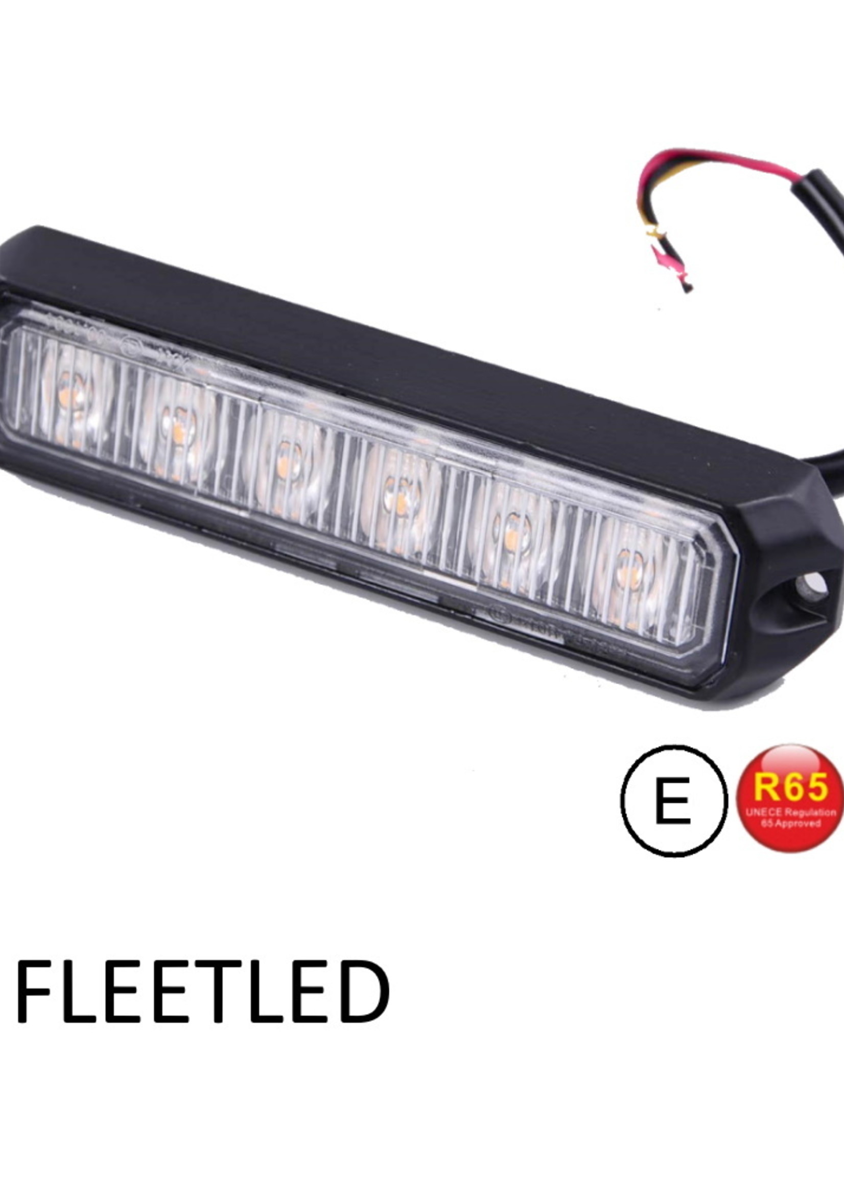 Fleetled Flitser wit 6 leds  E keur