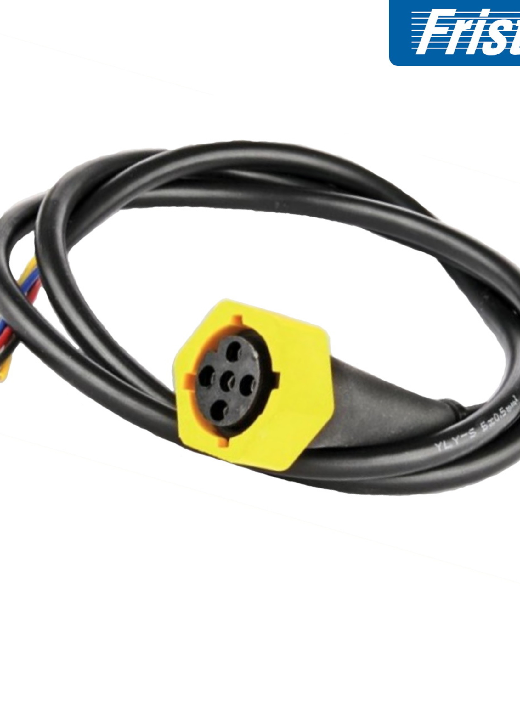 FRISTOM 5 pins bajonet connector geel met 1m. kabel