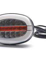 WAS Multifunctionele voorlamp ovaal met richtingaanwijzer en DRL E-keur