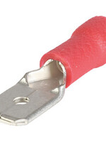 FLEETLED PVC Kabelschoen man half geïsoleerd 0,5-1,5 mm²  (6,3x0,8 mm) rood (100 st)