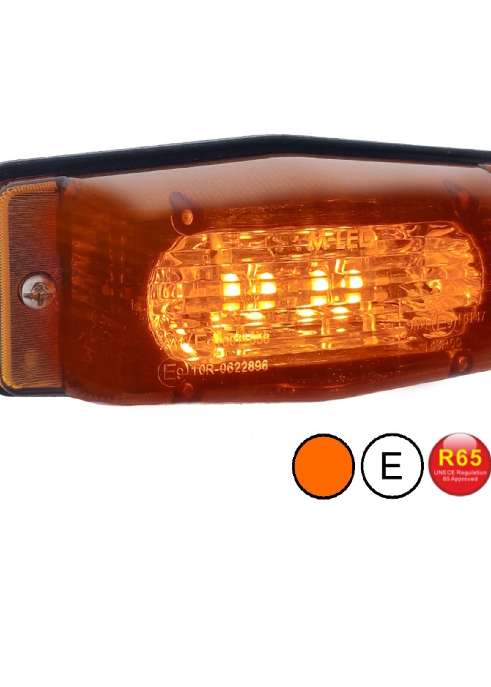 Master led MASTER-LED Dubbelbrander met flitser klassieke stijl Amber lens