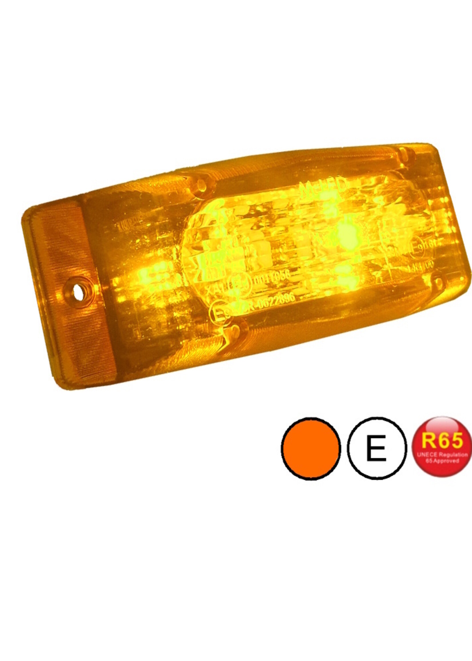 Master led MASTER-LED Dubbelbrander met flitser klassieke stijl Amber lens
