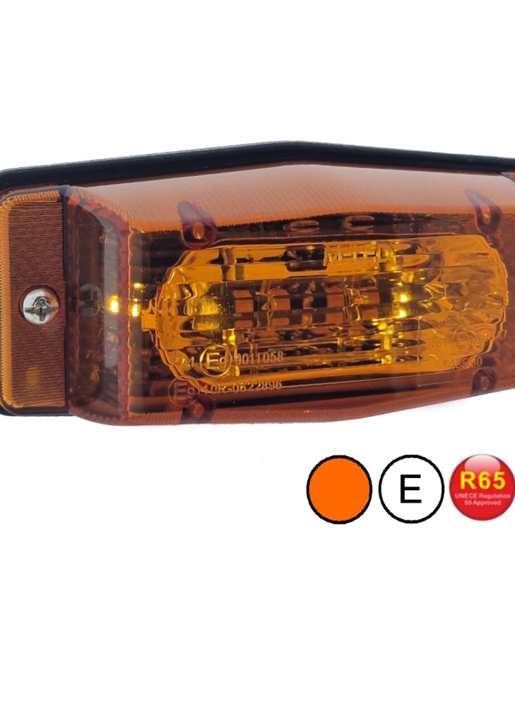 Master led MASTER-LED Dubbelbrander met flitser klassieke stijl Amber lens