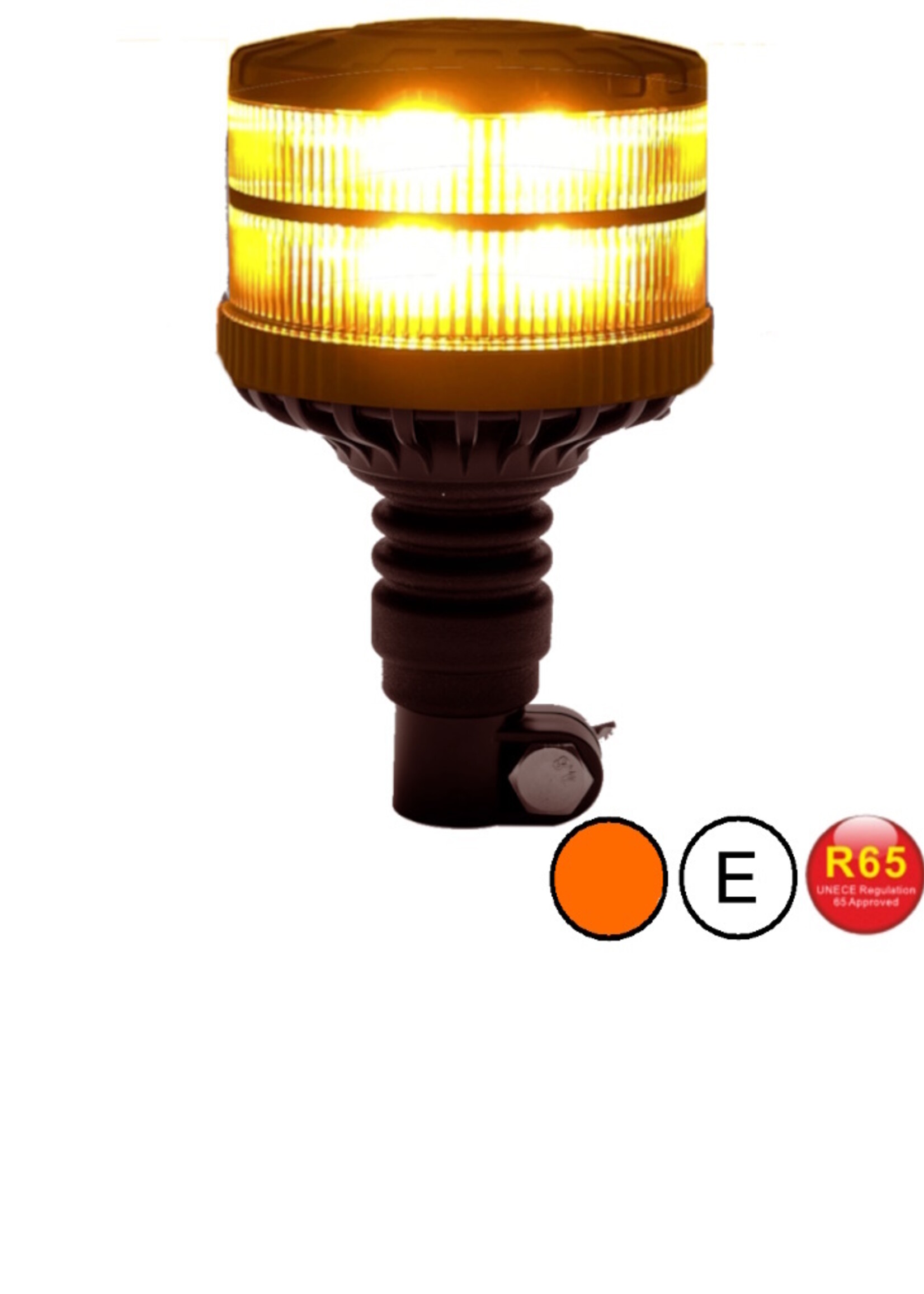 FLEETLED Zwaailamp / flitslamp Dark lens DIN flex / IP 69K