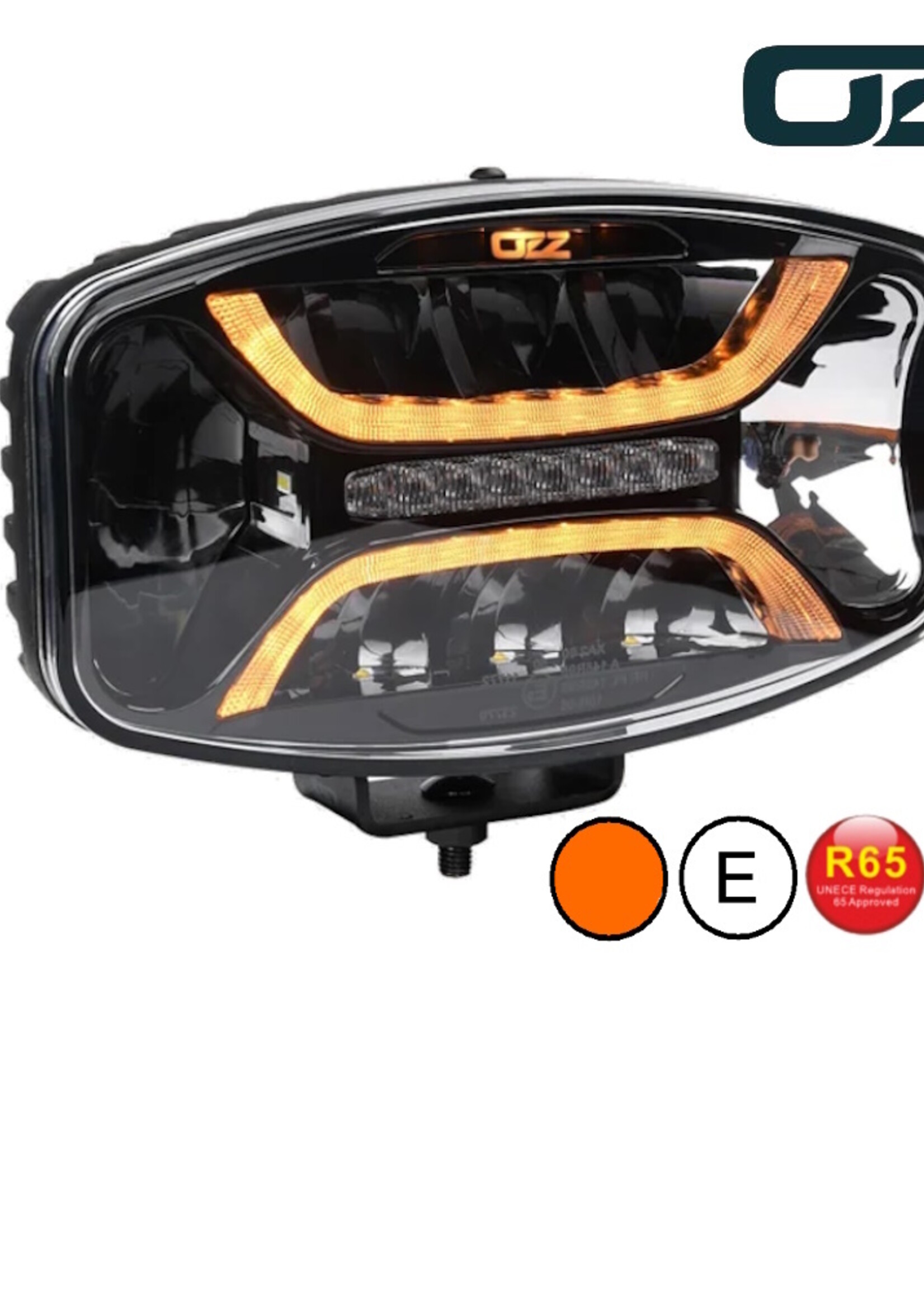 OZZ  OZZ Ovale verstraler met positielicht en flitser wit