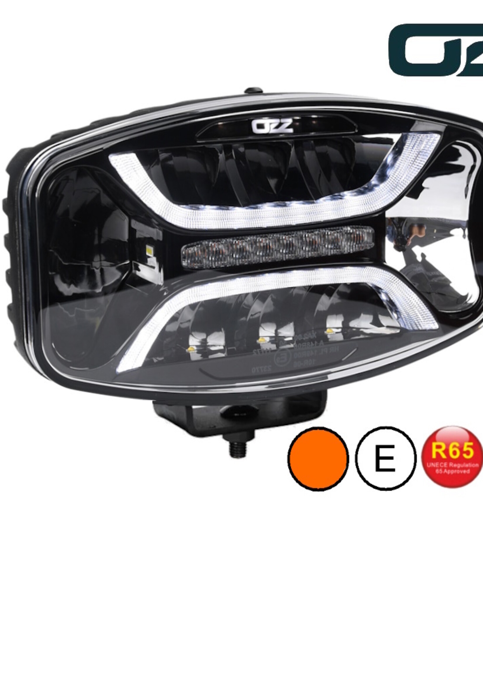 OZZ  OZZ Ovale verstraler met positielicht en flitser wit