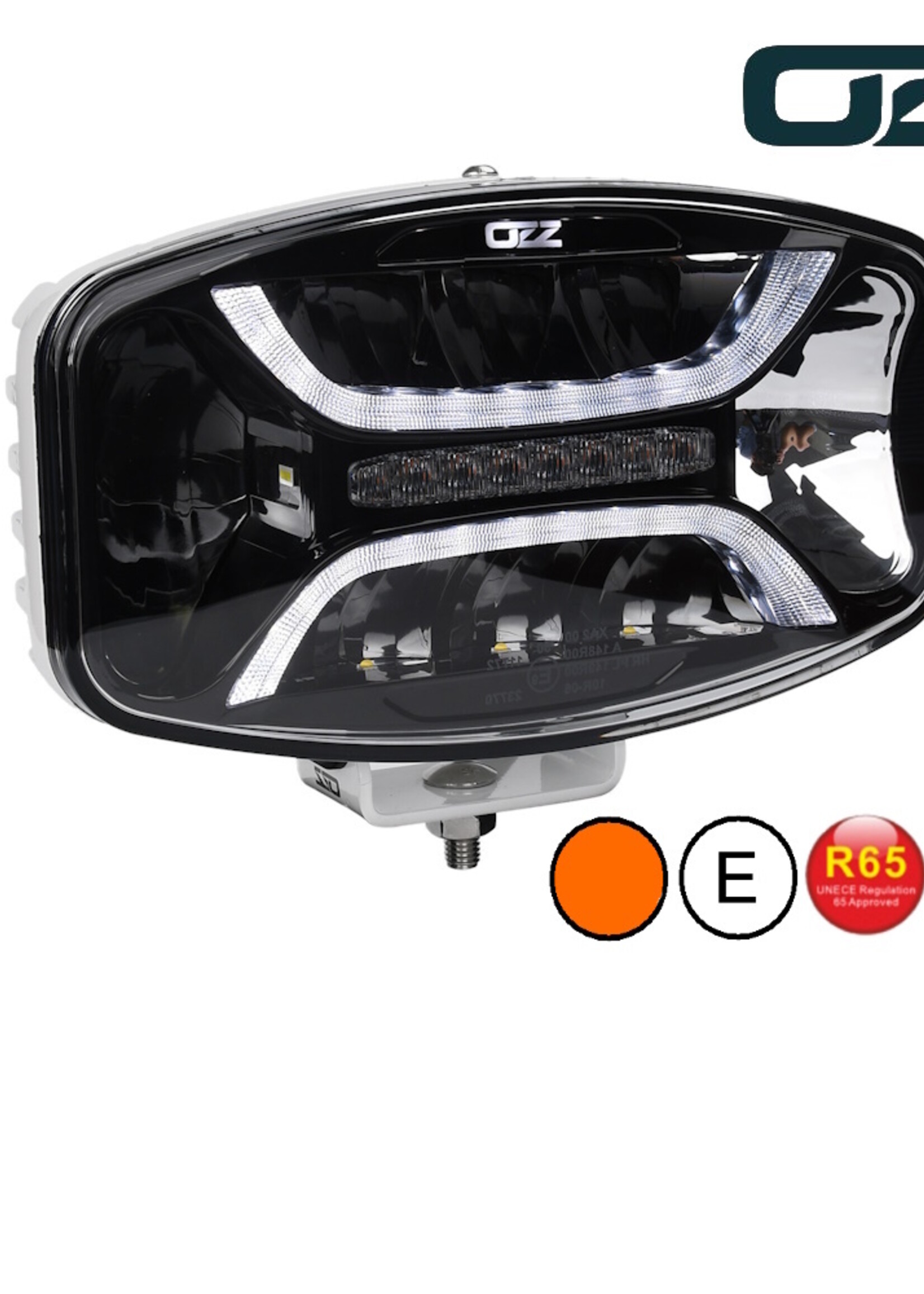 OZZ  OZZ Ovale verstraler met positielicht en flitser wit