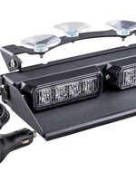 FLEETLED Dashboard flitser 2 x 4 leds groene kleur 12-24 V met stekker