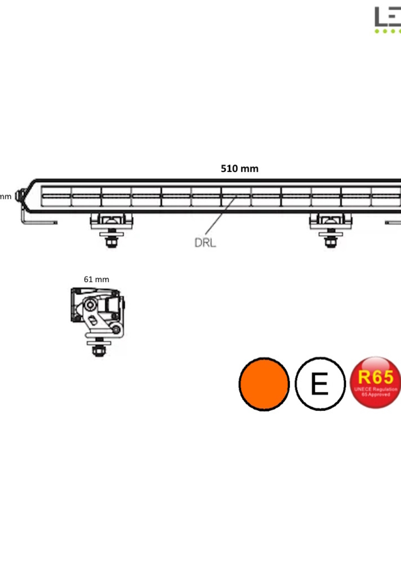 LEDSON Ledson Epix20+ Ledbar met amber/rood positielicht en flitser 180W E-keur
