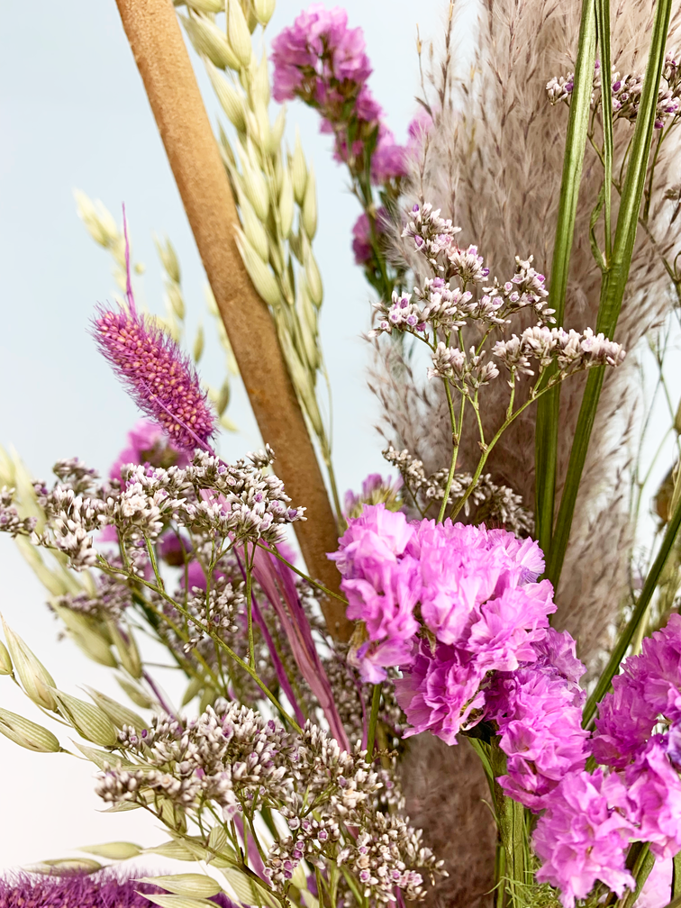 Droogbloemen boeket "Purple Love" | 75cm