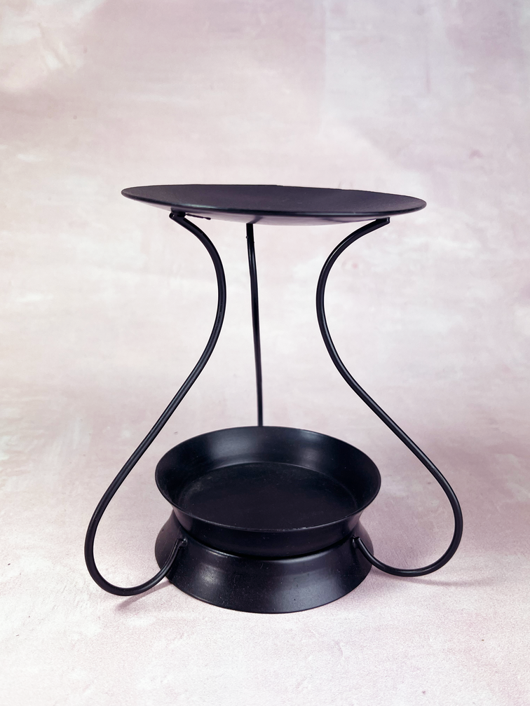 Amber brander round "black" | 14x14cm