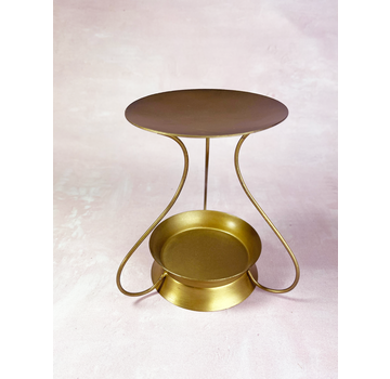 Amber brander round "gold" | 14x14cm