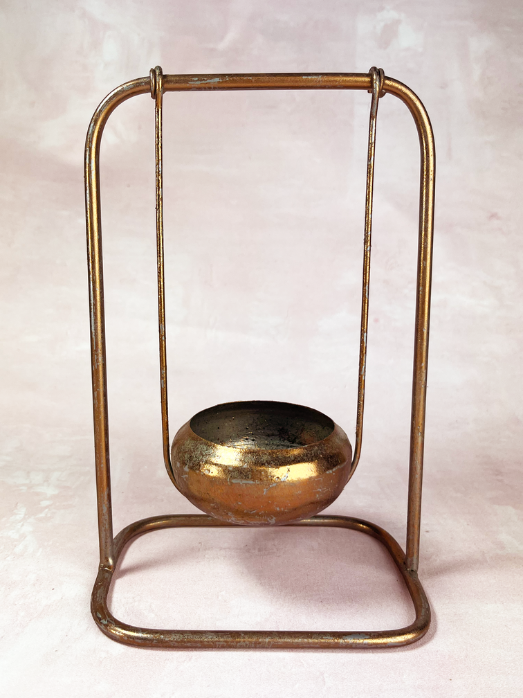 Amberblok houder brons | 14.5 x 10 x 22.5cm