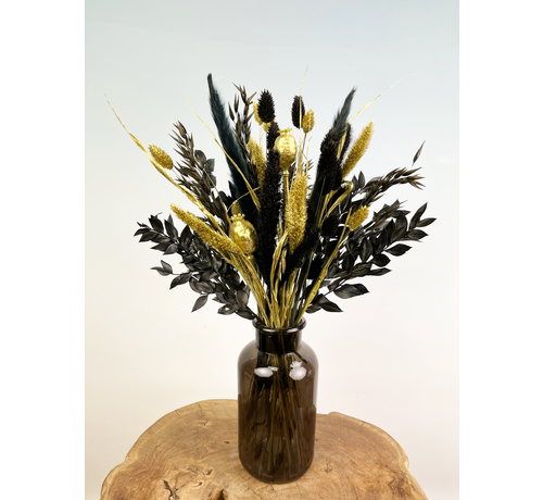 Droogbloemen boeket "Golden Ely" (Small) | 40cm