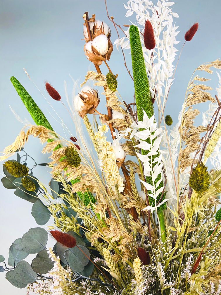 Droogbloemen boeket "Bold Green" | 80cm