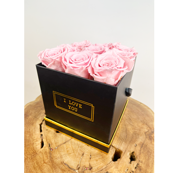 Luxe Longlife Rozenbox (9 rozen) - "roze"