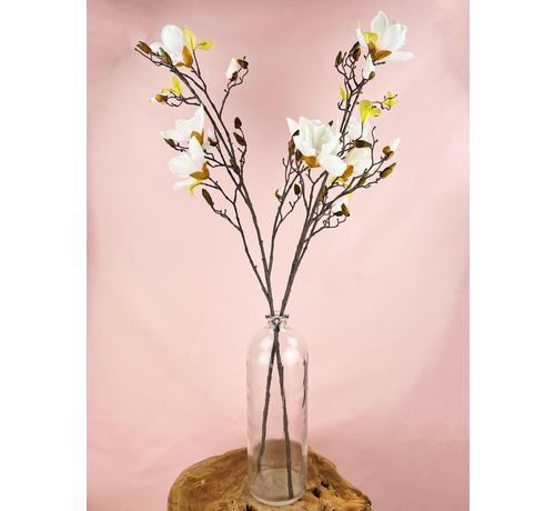 Uitverkocht - Zijden boeket "Bright Magnolia"  | 105cm