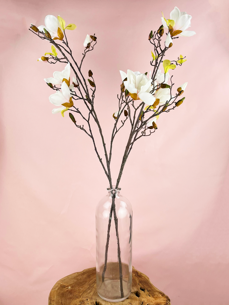 Uitverkocht - Zijden boeket "Bright Magnolia"  | 105cm