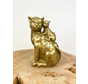 Gouden Panter met jong | 13x9x15cm