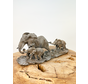 Olifant met haar jongen |  29x11x13cm