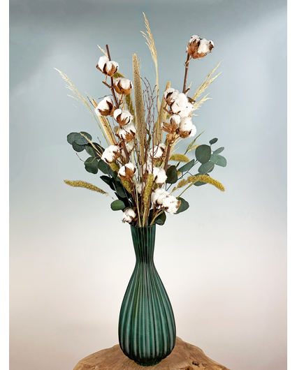 Droogboeket "Bombacio" - groen | 85cm