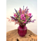 Droogbloemen boeket "Purple Crush" incl. vaas | 25cm