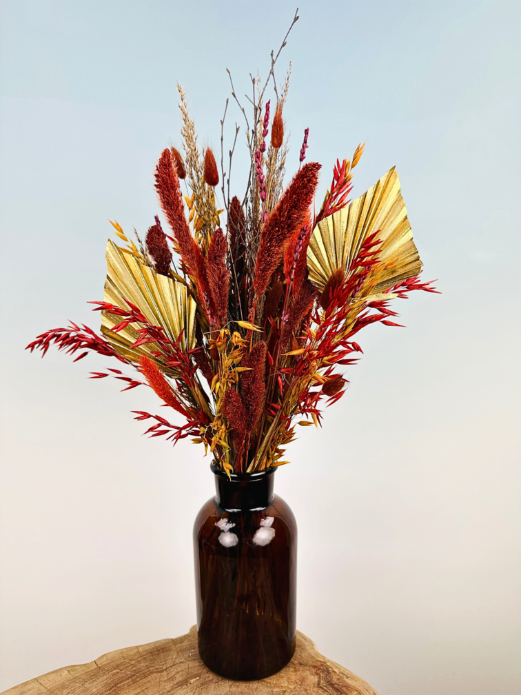 Droogbloemen boeket "Golden Palm" | 50cm