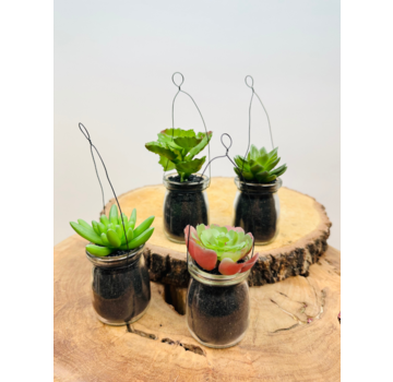 Vetplantjes | Kunstplantjes 4 stuks