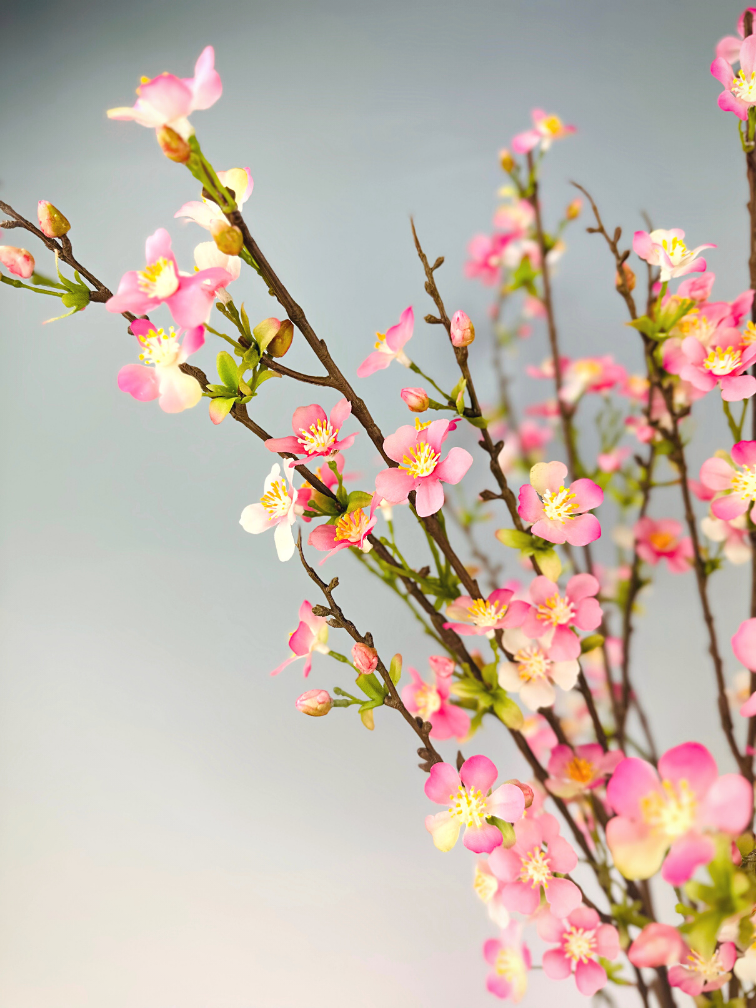 Zijden boeket "Appel Bloesem" - inclusief stijlvolle vaas | 85cm