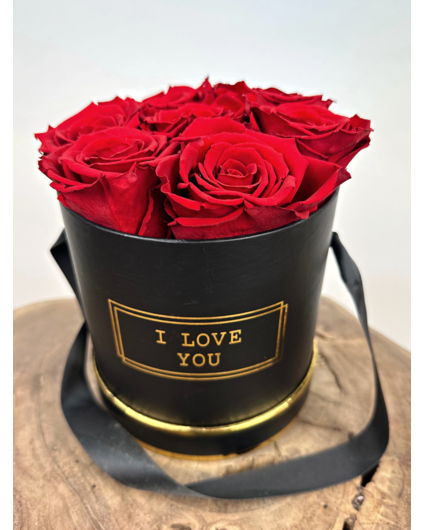 Luxe Longlife Rozenbox (7 rozen) - "rood"