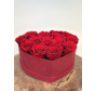 Longlife Rozenbox 'hart' met 14 rode Longlife rozen