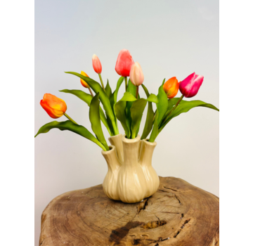 Kunstboeket "Tulpen uit Amsterdam" - incl. tulpenvaas "small" | 30cm