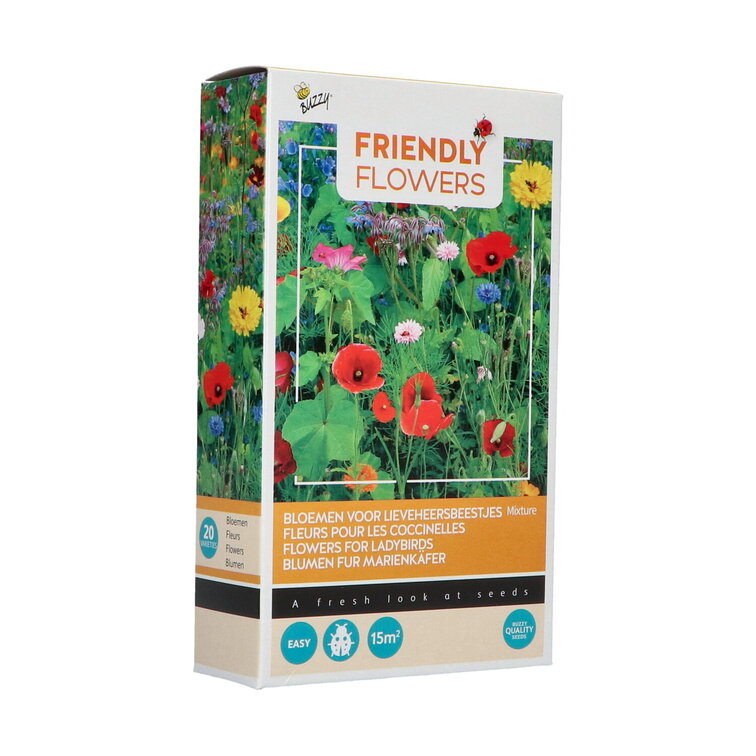 Buzzy® Friendly Flowers Lieveheersbeestjes15m²