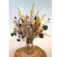 Droogboeket "Golden Spring" | 45cm - inclusief roze vaas