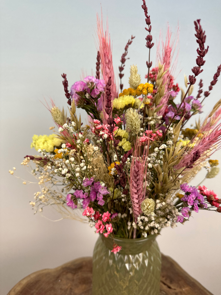 Droogboeket "Lentegevoel" | 40cm - incl. vaas