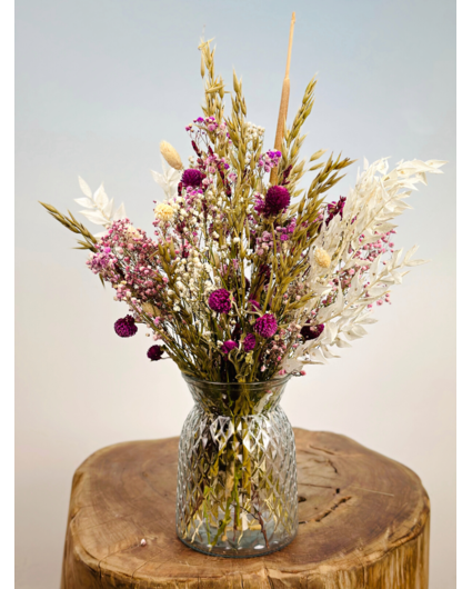 Droogbloemen boeket "Soft Violet" | 40cm