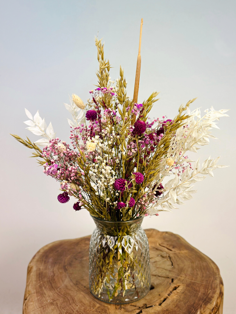 Droogbloemen boeket "Soft Violet" | 40cm