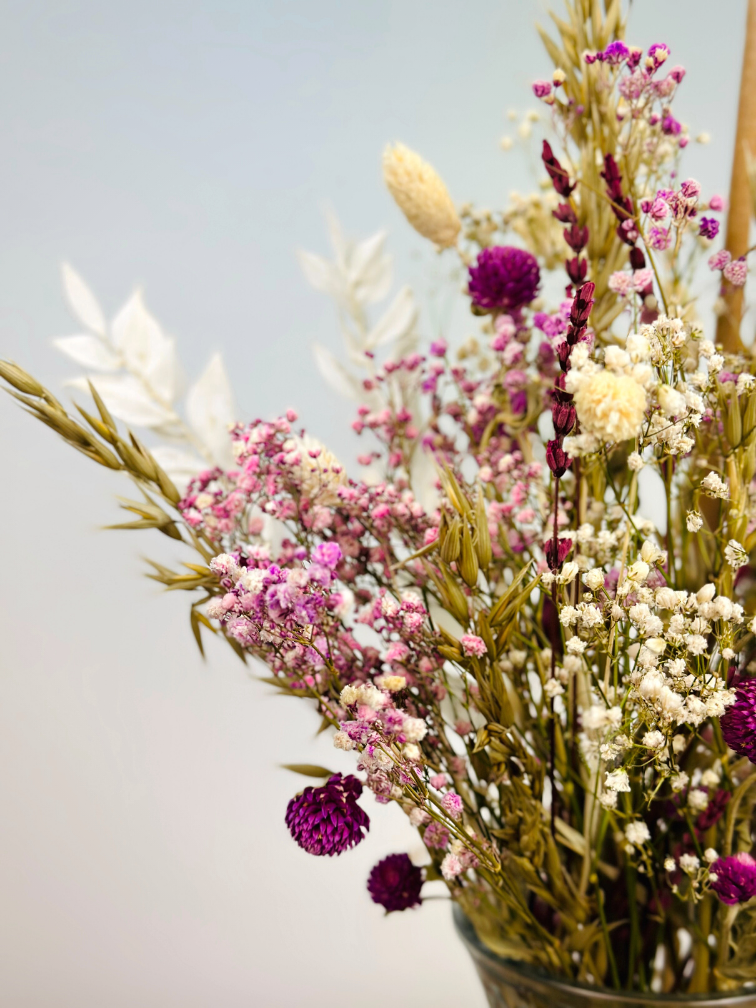 Droogbloemen boeket "Soft Violet" | 40cm