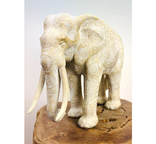 Grijze "polyresin" Olifant | 42cm