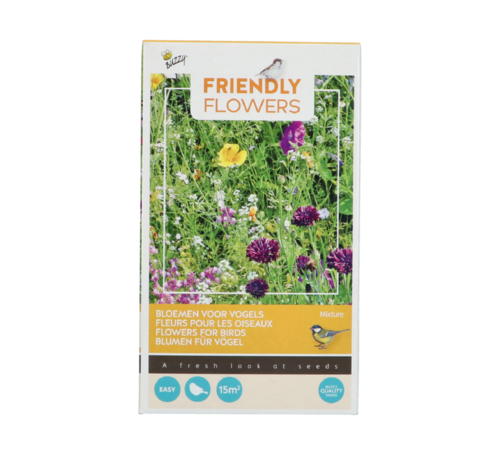 Buzzy® Buzzy® Friendly Flowers vogels laag 15m²